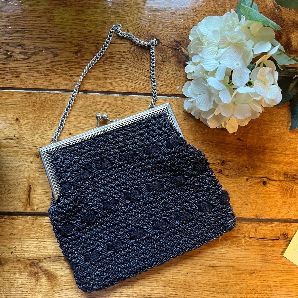 Vintage Alexander's Made in Italy Woven Purse With Chain